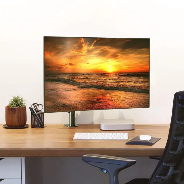 Alt view image 5 of 5 - Pholiten Single Monitor Arm Desk Mount, Holds Screens up to 32 inch,Holds Up to 22lbs,Fully Adjustable Stand with C-Clamp and Grommet Base,100x100 Vesa Monitor Stand