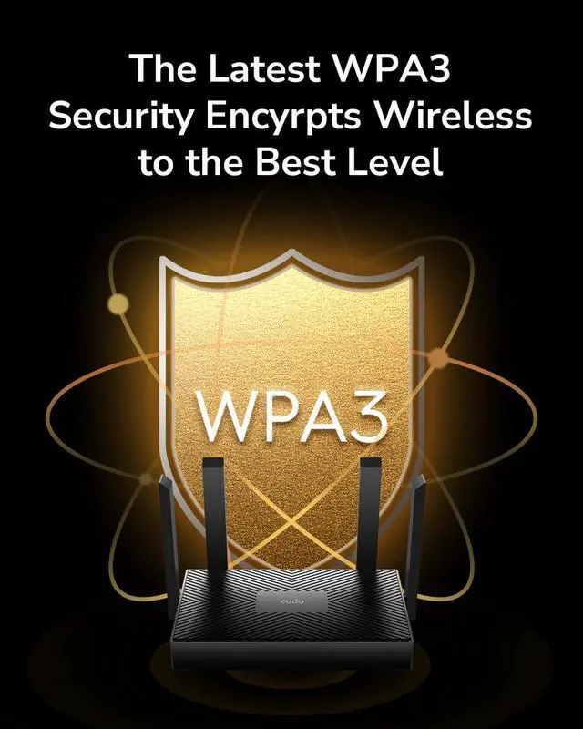 Alt view image 4 of 5 - Cudy AX1500 Dual Band Wi-Fi 6 Router, 802.11ax Internet Router, Access Point, 4 5dBi Antennas, MU-MIMO, Beamforming, OFDMA, WPA3, WR1500