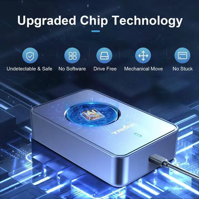 Alt view image 4 of 5 - Undetectable Mouse Jiggler, Automatic Mouse Mover with Power Adapter & ON/Off Switch, Mouse Wiggler Mouse Shaker for Computer Laptop, Keep PC Active, Mechanical, No Software, Driver-Free, Ultra-Silent