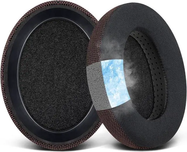 Main image of SOULWIT Cooling-Gel Earpads Cushions Replacement for Sennheiser HD650, HD660 S, HD660S2, HD600, HD6XX, HD58X, HD580, HD565, HD545, HD535 Headphones, Ear Pads with Ice Silk Fabric - Dark Coffee