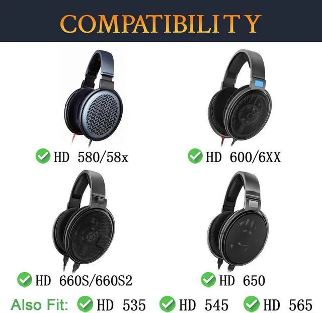 Alt view image 2 of 5 - SOULWIT Cooling-Gel Earpads Cushions Replacement for Sennheiser HD650, HD660 S, HD660S2, HD600, HD6XX, HD58X, HD580, HD565, HD545, HD535 Headphones, Ear Pads with Ice Silk Fabric - Dark Coffee