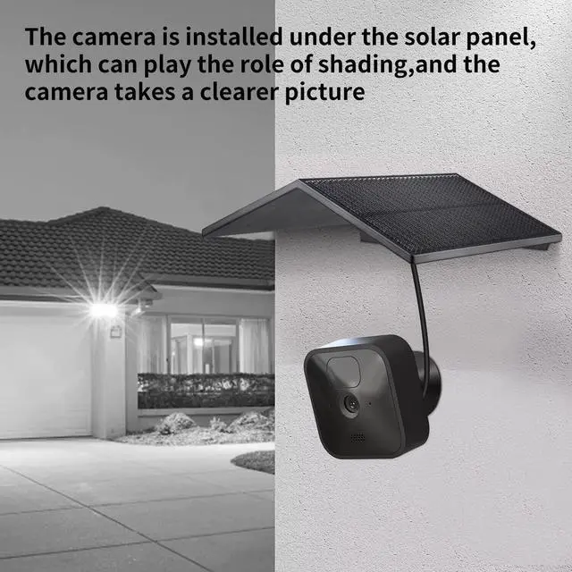 Alt view image 4 of 5 - Solar Panel for Blink Camera,4W Solar Panel for Blink Outdoor(3rd Gen) /XT XT2 Camera, USB Solar Panel for Security Camera Outdoor(Camera not Included)