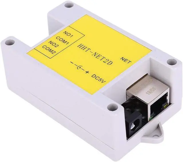Alt view image 5 of 5 - 2 Channel Support Modbus TCP Protocol Dc 5V Relay Module, 3.2 X 2 X 1.2Inch Network Relay, TCP Client and Udp Mode for Smart Home MultiClient Use