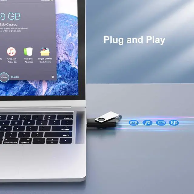 Alt view image 2 of 5 - TOPESEL 10 Pack 32GB USB 2.0 Flash Drive Memory Stick Fold Storage Thumb Stick Pen Swivel Design (32G, 10PCS, Black)