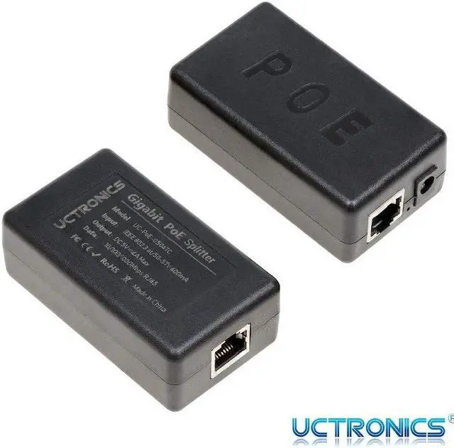 Alt view image 3 of 5 - UCTRONICS USB-C PoE Splitter Gigabit, PoE to USB-C 5V/4A Power Supply for Raspberry Pi 4 and More, 802.3at Power Over Ethernet to USB Type-C Adapter