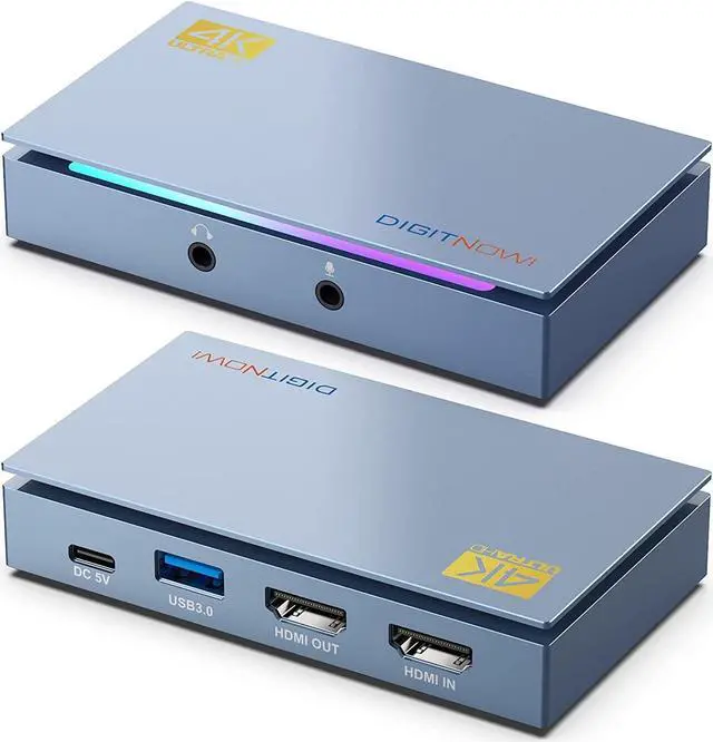 Main image of HDMI Capture Card, 4K Video Capture Device, USB 3.0 Loop-Out HD 1080P 60FPS Zero Latency, Video Capture Card for Streaming and Recording (Blue)