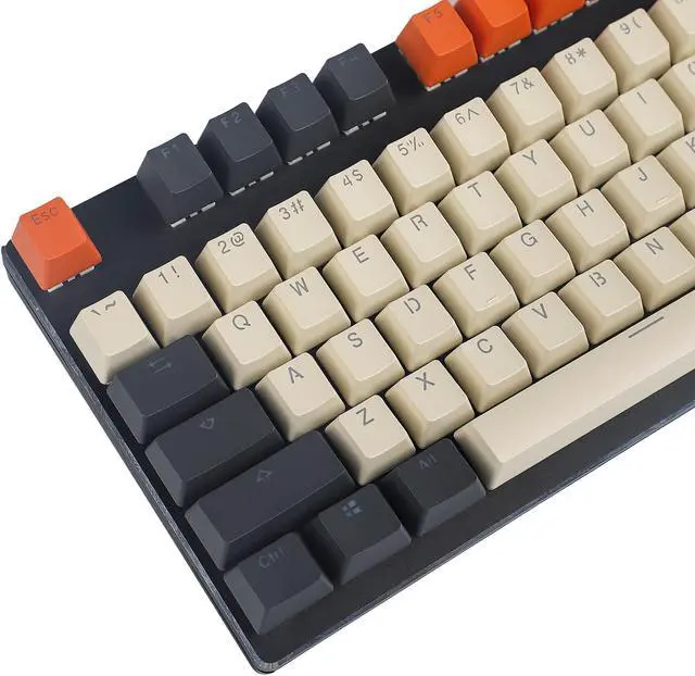 Alt view image 3 of 5 - Carbon Miami PBT Double Shot Shine Through ANSI Backlit Keycaps for MX Mechanical Keyboard Melody 96 KBD75 68 61 87 104 Keychron(Only Keycap) (Carbon)