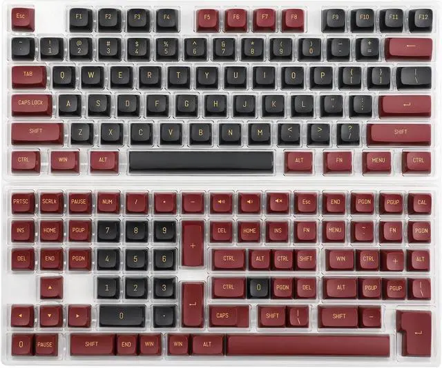 Main image of YMDK YSA Ball Shape Double Shot Keycaps PBT Keycap for MX Keyboard 104 87 61 Melody 96 KBD75 ID80 GK64 SP84 Lower Than SA (Red Samurai 151)