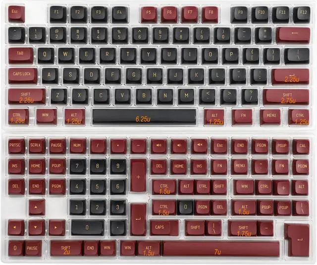 Alt view image 2 of 5 - YMDK YSA Ball Shape Double Shot Keycaps PBT Keycap for MX Keyboard 104 87 61 Melody 96 KBD75 ID80 GK64 SP84 Lower Than SA (Red Samurai 151)