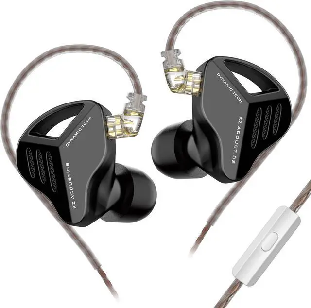 Main image of YINYOO KZ ZVX 10mm Dual Cavity Super Linear Dynamic Driver in-Ear Earphones with Detachable Cable, HiFi IEMs in-Ear Monitors for Audiophiles Musician (Black, with Mic)