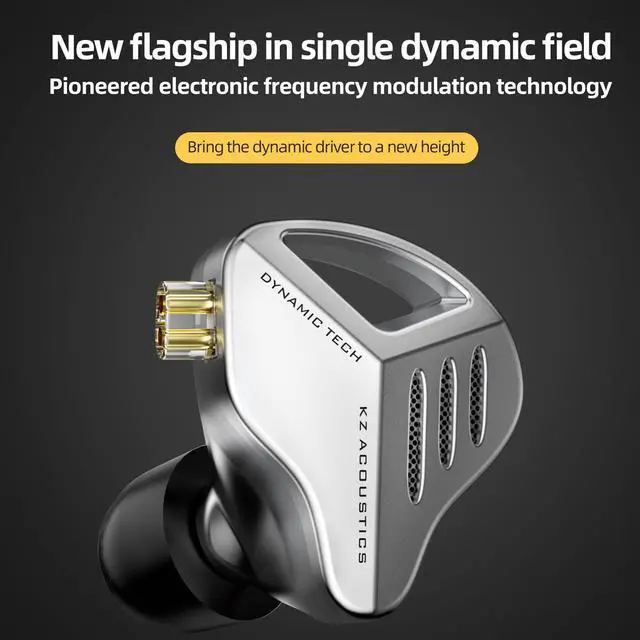 Alt view image 2 of 5 - YINYOO KZ ZVX 10mm Dual Cavity Super Linear Dynamic Driver in-Ear Earphones with Detachable Cable, HiFi IEMs in-Ear Monitors for Audiophiles Musician (Black, with Mic)