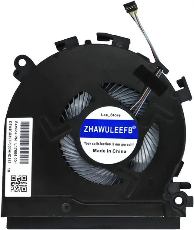 Alt view image 3 of 5 - ZHAWULEEFB New Compatible CPU and GPU Cooling Fan for Hp Spectre X360 15-CH 15-CH011DX 15-CH008CA Series L17605-001 NS75C00-17J21 L17606-001 NS75C00-17J22 Laptop Fan