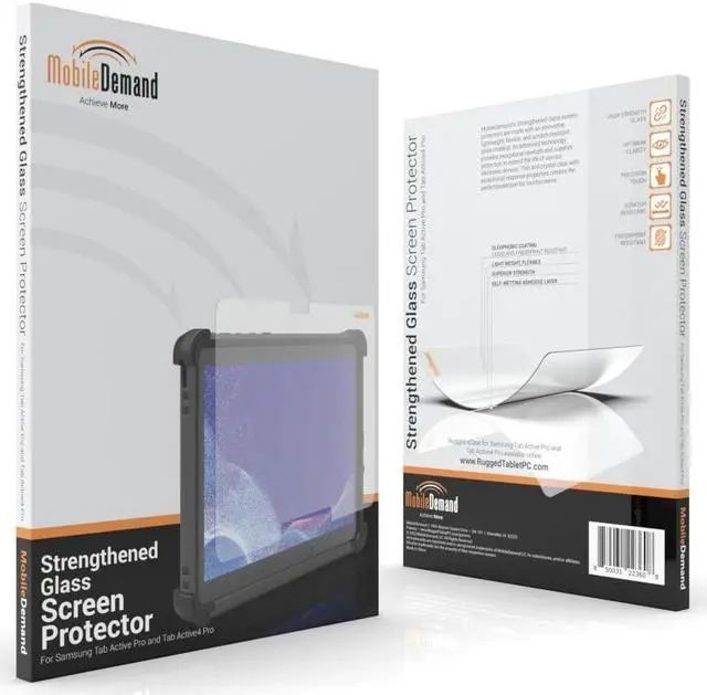 Alt view image 3 of 3 - MobileDemand Premium Glass Screen Protector for Samsung Galaxy Tab Active Pro and Tab Active4 Pro  Chemically Strengthened Glass  Scratch and Chip Protection  Optimum Clarity  Liquid and
