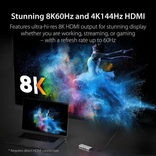 Alt view image 4 of 5 - j5create USB4 8K Multi-Function Hub - 8K60/4K144 HDMI, 2.5G Ethernet, PD Charging, 10Gbps USB-A, 10Gbps USB-C Ports | Compatible with MacBook, Windows, Thunderbolt 3/4, and USB4 Devices (JCD403)