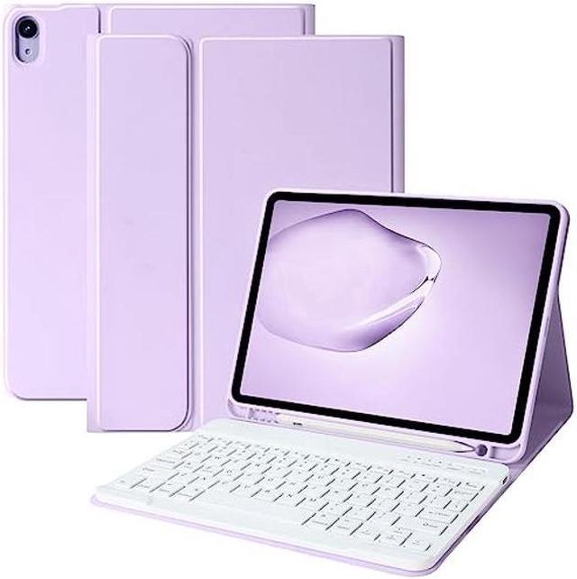 Main image of BQSS Keyboard Case for iPad Air 11" (M2) 2024 Detachable Keyboard Case for iPad Air 5th Generation 10.9"2022 case with keyboard for Air 4th Gen 10.9 Inch 2020/ Pro 11" 2018 Pencil Holder Purple