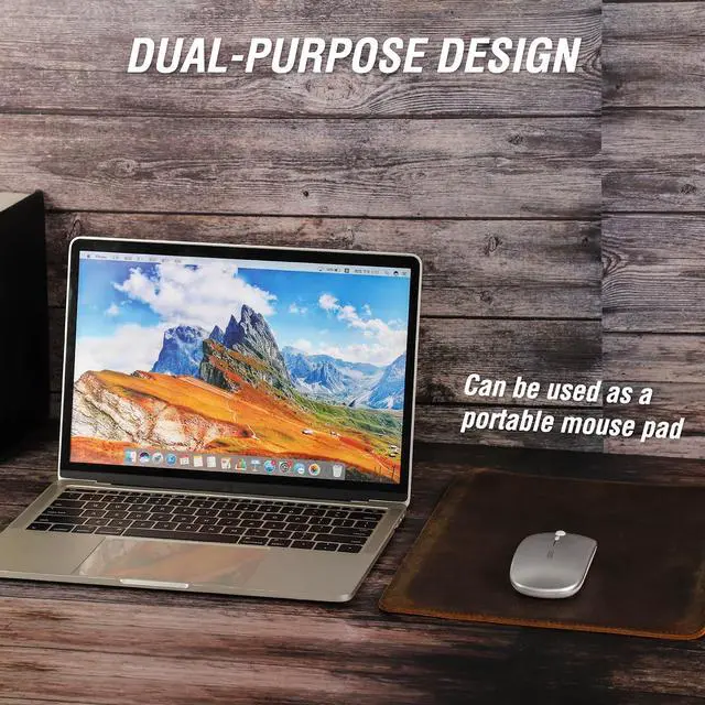 Alt view image 4 of 5 - CataPurus Top Grain Leather 13.3" Slim Laptop Sleeve Case Protector, Minimalist Vintage Design, Handmade, Compatible with MacBook Pro 13.3" MacBook Air M1/M2 ZENBOOK 13.3" & other PC, Coffee 13.3 Inch