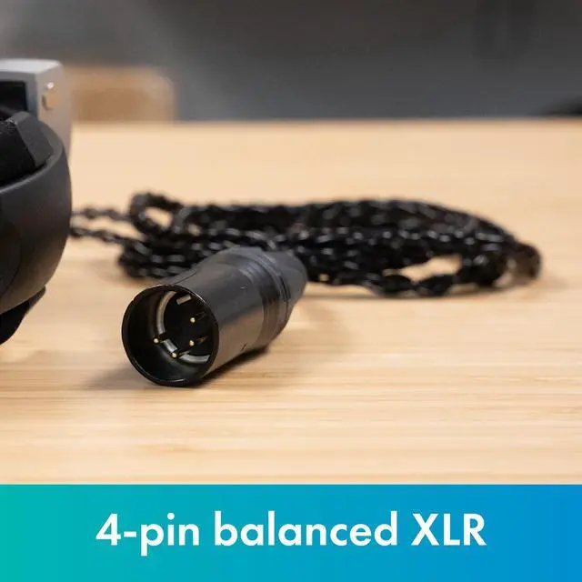 Alt view image 3 of 5 - Dekoni Audio Balanced Cable for Sennheiser HD800 Headphones | Replacement Cable Compatible with HD800s, HD820, HD8XX | 4 Pin XLR, Braided, 1.2 Meters