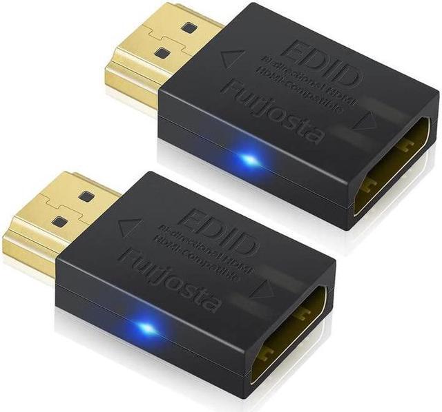 Main image of Furjosta HDMI EDID Emulator Passthrough Aluminum Fit Headlesskeep for Video Splitter Switch Extender Pass-Through Adapter Male to Female Coupler Dummy Plug (HDMI 1920x1080) 2P