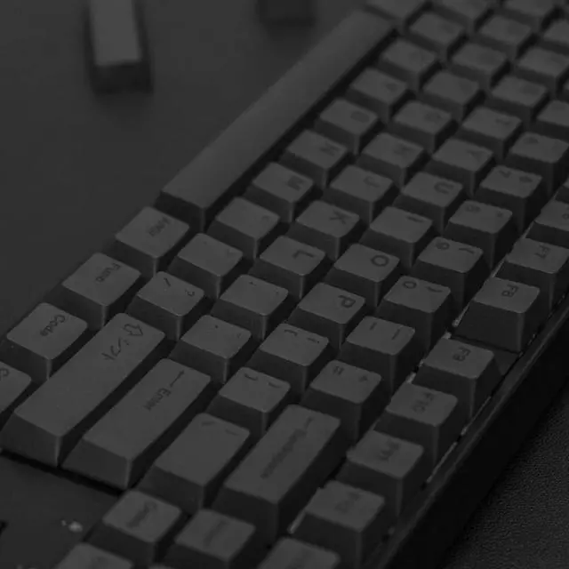 Alt view image 5 of 5 - PBT Keycaps 60 Percent - Black 142 Keys Keycap Set Cherry Profile DYE-Sub, Custom Gray Theme Minimalist Style Keyboard keycaps Suitable for 60/61/65/68/75/98 Mechanical Keyboard