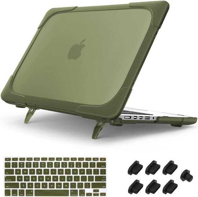 Mektron for MacBook Pro 13 Inch Case Version 2015 2014 2013 Heavy Duty Snap on Dual Layer Hard Case Cover with Foldable Stand for Mac Pro Retina 13.3 Model A1502 A1425 Avocado Green Newegg