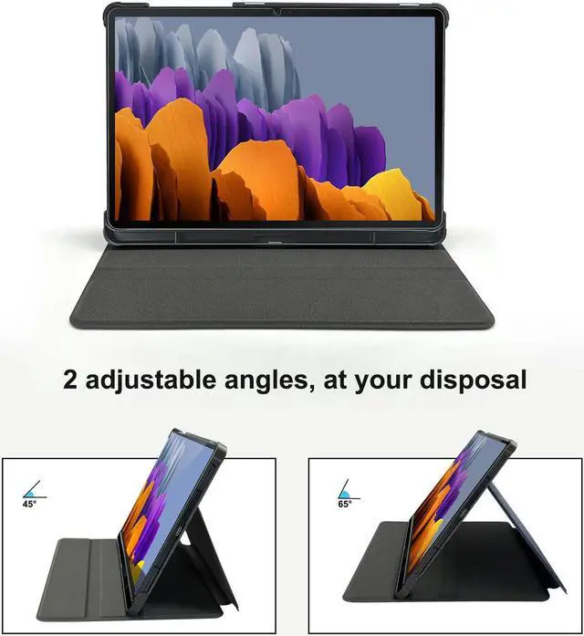 Alt view image 5 of 5 - SSS·GRGB Case for 11" Samsung Galaxy Tab S8 2022/Tab S7 2020(SM-X700/X706/T870/T875/T878) with S Pen Holder, Hard PC Back, Shock Proof Stand Folio Protective Tablet Cover, Auto Wake/Sleep, Navy Blue