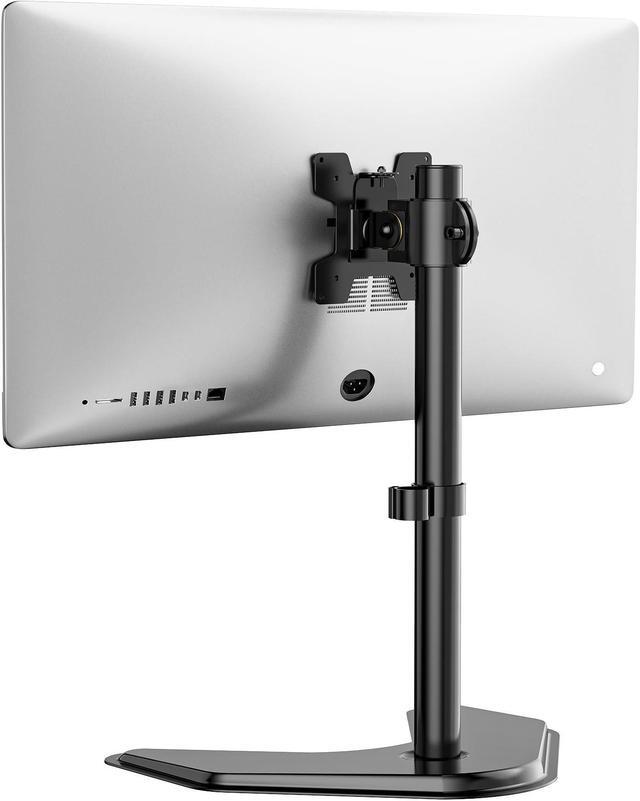 Main image of WALI Single Monitor Stand for 13-32 Inch Computer Screens, Freestanding Single Monitor Arm Desk Mount, Universal VESA Monitor Mount 75x75/100x100mm, Adjustable Height and Angle, (MF001), Black