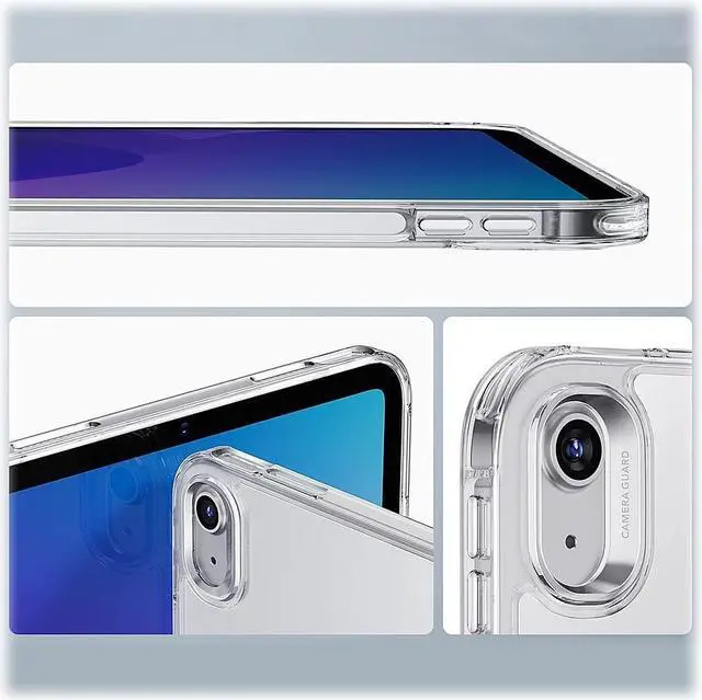 Alt view image 5 of 5 - Sahara - Hybrid Flex Hard Shell Case for iPad 11'' (A16) and iPad 10.9" (10th Gen), Clear, (TB00275)
