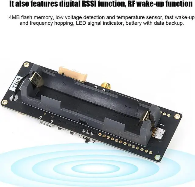 Alt view image 2 of 5 - Zopsc T Beam ESP32 LoRa Wireless REV1 WiFi GPS Module Board, Ceramic Antenna, Flash Memory, Global Positioning System with Battery Backup, for SoftRF V4.0, Zopsciqsorg36dg