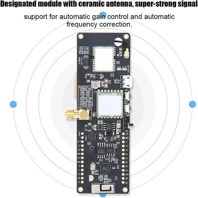 Alt view image 4 of 5 - Zopsc T Beam ESP32 LoRa Wireless REV1 WiFi GPS Module Board, Ceramic Antenna, Flash Memory, Global Positioning System with Battery Backup, for SoftRF V4.0, Zopsciqsorg36dg