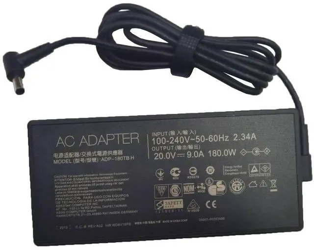 Alt view image 3 of 5 - 180W Zephyrus Charger Fit for Asus Zephyrus G15 GA502 GA502D GA502DU GA502I GA502IU GA502IV GA502GU ADP-180TB H Laptop Power Supply