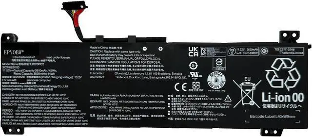 Main image of EPYOBW L20C3PC2 Laptop Battery 45Wh Compatible with Lenovo ideapad Gaming 3-15IHU6 3-15ACH6 Series L20M3PC2 L20D3PC2 5B11B96718 SB11B96717 5B11B96715 SB11B96720 5B11B96719 SB11B96716