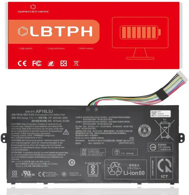 Main image of LBTECH AP16L5J Battery for Acer Swift 5 SF514-52T SF514-52TP-84C9 SF514-52T-526G SF514-53T Chromebook Spin 311 CP311-2H 7.7V 4670mAh 36Wh