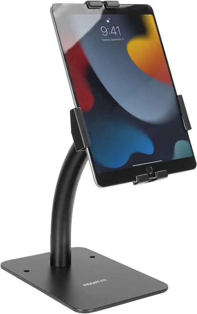 Main image of Mount-It! Anti-Theft Tablet Kiosk Countertop Stand | Universal Fit Retail Tablet Stand Compatible with 7.9" to 11" iPad and Samsung Tablets | Retail Kiosk, Black