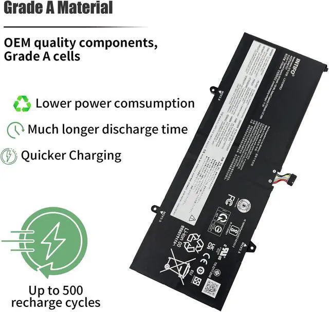 Alt view image 4 of 5 - INTIFO 59Wh L21C4PE2 Laptop Battery Compatible with Lenovo Yoga 6-13ALC7 6-13ABR8 Series L21D4PE1 L21M4PE2 5B11F29411 5B11N47428 5B11N47462 5B11F29421 5B11F29414 5B11N47499 [15.52V 3815mAh 4-Cell]