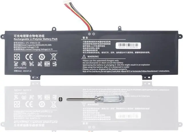 Main image of CQCEO UTL-4766133-2S Battery for ONN Surf 100002434 100003497 Y1333W WU133W K1412W for Haier Leadpie M1 Tablet PC UTL-3978110-2s 7.6V/45.6Wh/6000mAh