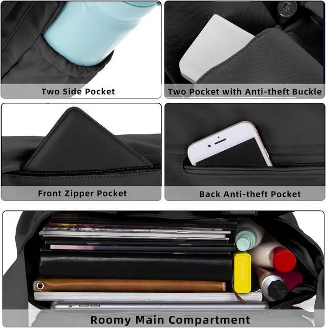 Alt view image 4 of 5 - Travel Messenger Bag for Women Men: Durable Canvas Crossbody Handbag with Adjustable Strap Lightweight Laptop Purse Suitable for Outdoor Buiness or Work