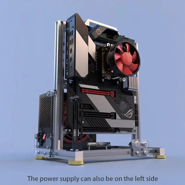 Alt view image 2 of 5 - DIY Open Frame PC Chassis, Aluminum Computer Case, Supports ATX Motherboard, Excellent Cooling, Type-C Support