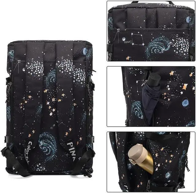 Alt view image 3 of 5 - Kalesi Cool Gym Duffle Bag Backpack 4-Way Waterproof with Shoes Compartment for travel Sport Hiking laptop Lightweight