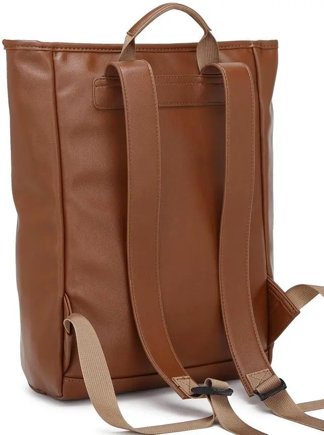 Alt view image 2 of 5 - Kah&Kee Leather Laptop Backpack for Women with 14-inch Laptop Compartment Ideal for Teachers, College Students and Work