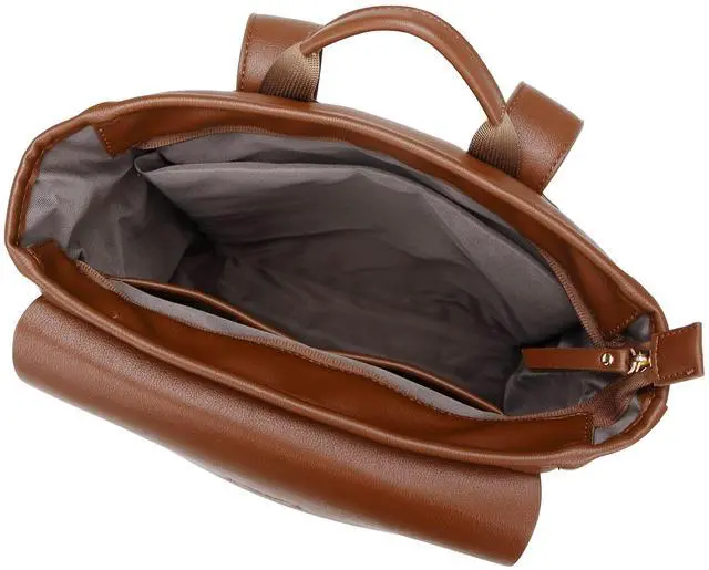 Alt view image 5 of 5 - Kah&Kee Leather Laptop Backpack for Women with 14-inch Laptop Compartment Ideal for Teachers, College Students and Work