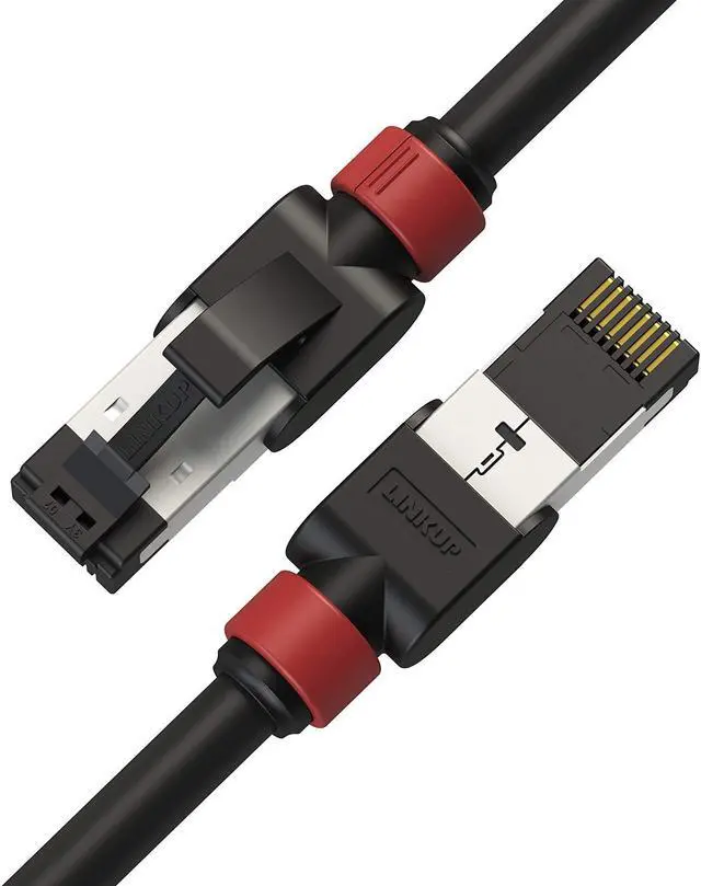 Main image of LINKUP - [Tested with Versiv CableAnalyzer] Cat7 Ethernet Cable -1 FT (12 Pack) 10G Double Shielded RJ45 S/FTP | Network Internet LAN Switch Router Game | High-Speed | 26AWG Black
