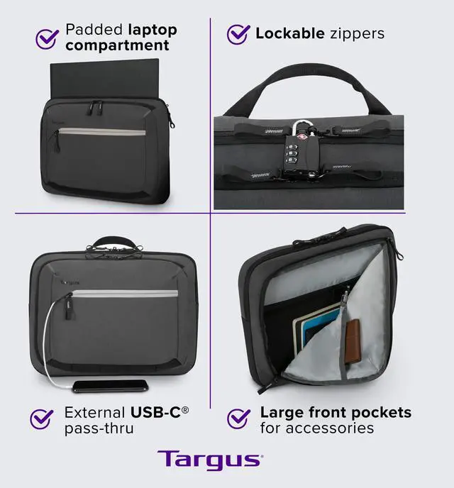 Alt view image 2 of 5 - Targus 13-14" City Fusion Convertible Sling Messenger Bag, Black (TBM571GL)