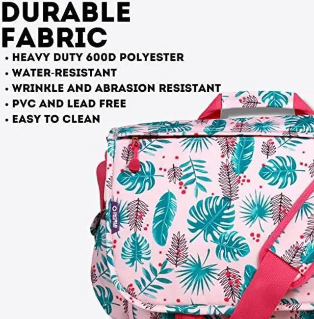 Alt view image 5 of 5 - J World New York Thomas Laptop Messenger Bag for Women. Kids Computer Bookbag, Palm Leaves