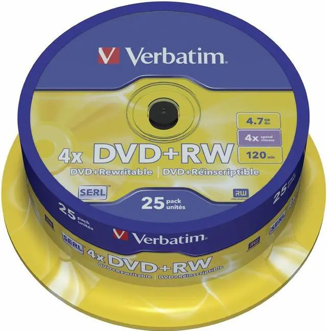 Main image of Verbatim DVD+RW 43489 Spindle (Pack of 25)