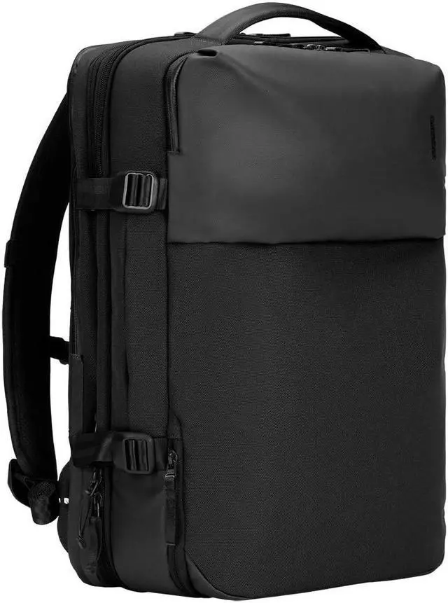 Alt view image 2 of 5 - A.R.C. Travel Pack - ReSpun 100% Recycled Polyester, 38L Backpack, RFID-Blocking, Shoe Compartment, Expansion Zipper, Ergonomic Straps, Laptop Compartment for 16 PC/Mac, Travel Pass Through - Black