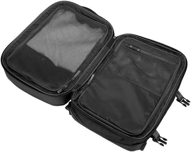 Alt view image 3 of 5 - A.R.C. Travel Pack - ReSpun 100% Recycled Polyester, 38L Backpack, RFID-Blocking, Shoe Compartment, Expansion Zipper, Ergonomic Straps, Laptop Compartment for 16 PC/Mac, Travel Pass Through - Black