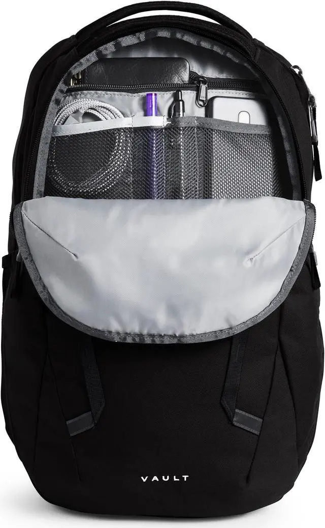 Alt view image 4 of 5 - THE NORTH FACE Women's Vault Everyday Laptop Backpack | Commuter Travel Bag with Water-Repellent Finish, Spacious Main Compartment, TNF Black-NPF, One Size