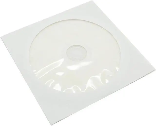 Alt view image 4 of 4 - Maxtek 1,000 Pieces White Paper CD DVD Sleeves Envelope Holder with Clear Window and Flap, 80g Economy Weight.