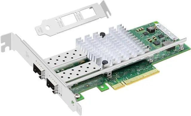 Main image of Buacoz PCI-E X8 10G Dual SFP+ Port Fiber Optic Network Card, X520-DA2 with Intel 82599 Chip Ethernet Adapter Server E10G42BF Support Windows Server/Linux/VMware