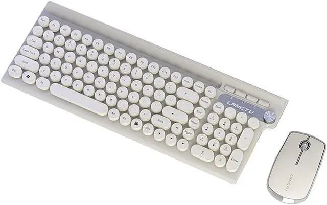 Main image of Wireless Keyboard and Mouse Combo,2.4Ghz USB Rechargeable Keyboard with Phone Holder,Full Size Keyboard and Mouse Set for Computer,Laptop and Desktop (Milky White)